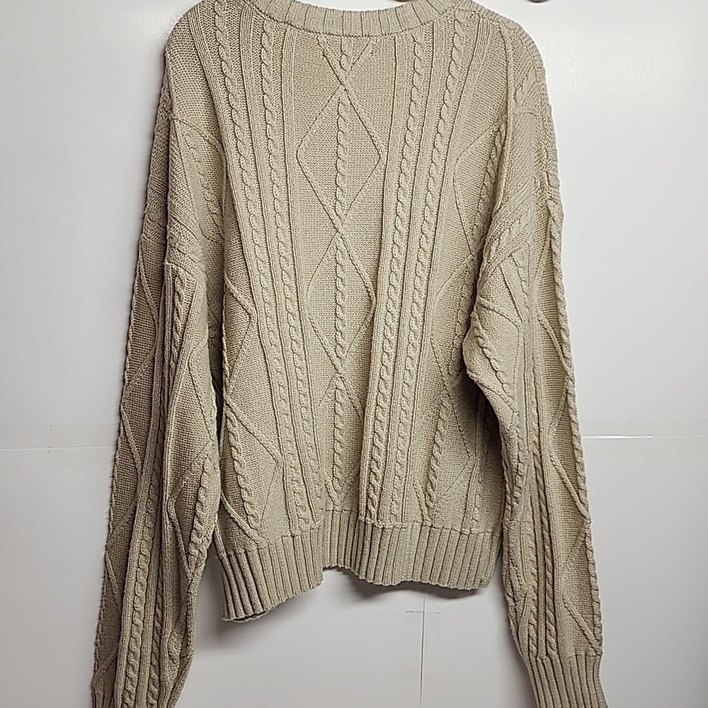 Cotton On Sz XL Cozy Classic Minimalist Cable Knit Sweater - Cream NWT - Picture 5 of 11
